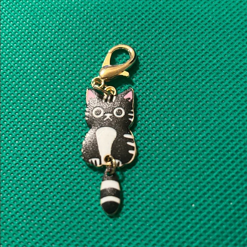 Black and White Cat Charm
